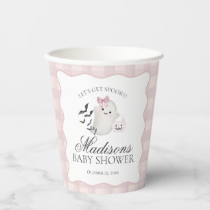 Roze Pastel Kleine Boo Geest Baby Shower Koffie Papieren Bekers