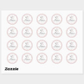 Roze Pastel Kleine Boo Geest Verjaardagsfeest Zege Ronde Sticker (Vel)