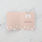 Roze Pastel Kleurige Tweeling Konijn Bedankkaart (Binnen)