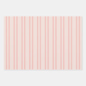 Roze Pastel Liefde Harten en Bloemen Waterverf Inpakpapier Vel (Voorkant 3)