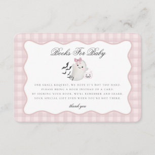 Roze Pastel Little Boo Geest Boeken voor Baby Inze Informatiekaartje
