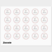 Roze Pastel Little Boo Ghost Baby shower Seal Ronde Sticker (Vel)