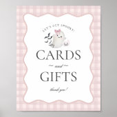 Roze Pastel Little Boo Ghost Kaarten & Geschenken Poster (Voorkant)