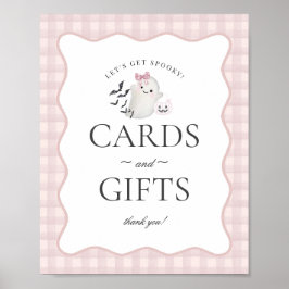 Roze Pastel Little Boo Ghost Kaarten & Geschenken  Poster