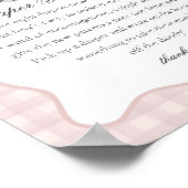 Roze Pastel Little Boo Ghost Luier Gedachten Teken Poster (Hoek)