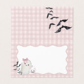 Roze Pastel Little Boo Ghost Plaatskaart Tafeldeco Kaart (Buitenkant ongevouwen)