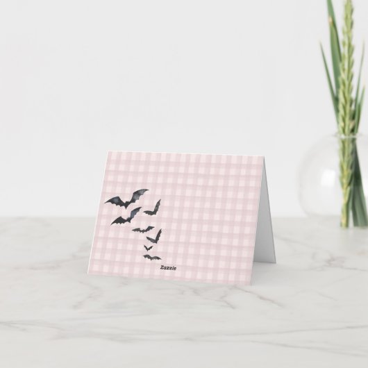 Roze Pastel Little Boo Ghost Verjaardag Bedankt (Achterkant)