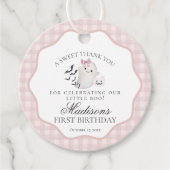 Roze Pastel Little Boo Ghost Verjaardag Party Circ Bedankjes Labels (Voorkant)