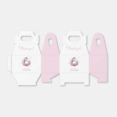 Roze pastel magische eenhoorn verjaardag bedankdoosjes (Uitgevouwen)