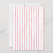 Roze pastel meisje boot feest verjaardag kaart (Achterkant)
