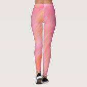 Roze pastel melange geschilderde Leggings (Achterkant)