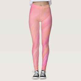 Roze pastel melange geschilderde Leggings