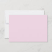 Roze pastel moderne bruiloft RSVP kaartje (Achterkant)