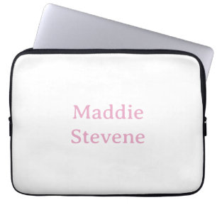 ROZE PASTEL NAAM JAAR TREND MODERNE SJABLONEN LAPTOP SLEEVE