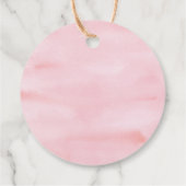 Roze Pastel Onder het Zee Verjaardag Bedankjes Labels (Achterkant)