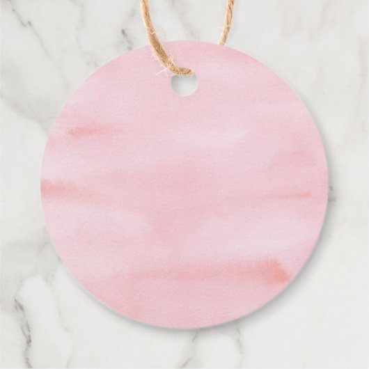 Roze Pastel Onder het Zee Verjaardag Bedankjes Labels (Achterkant)