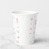 Roze Pastel Onder het Zee Verjaardag Papieren Bekers (Rechts)