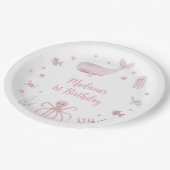 Roze Pastel Onder het Zee Verjaardag Papieren Bordje (Gekanteld)