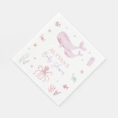 Roze Pastel Onder het Zeeen Baby shower Servet (Hoek)