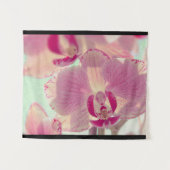 Roze pastel orchidee bloemfloral close wandkleed (Voorkant (horizontaal))
