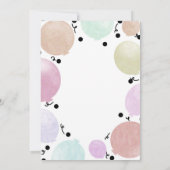 Roze Pastel Party Ballonnen Verjaardagsviering Kaart (Achterkant)