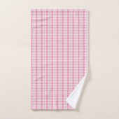 Roze Pastel Plaid Bad Handdoek Set (Handdoek)