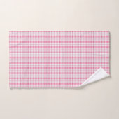 Roze Pastel Plaid Bad Handdoek Set (Handdoek)
