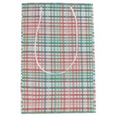 Roze pastel plaid medium cadeauzakje (Voorkant)