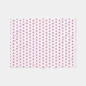 Roze Pastel Polka Dot Patroon Baby kwekerij Fleece Deken (Voorkant (Horizontaal))