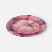 Roze Pastel Pompoenen Halloween Papieren Bordje (Gekanteld)