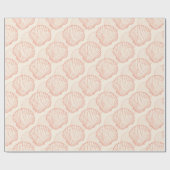 Roze pastel Seashells Cadeaupapier (Vlak)