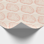 Roze pastel Seashells Cadeaupapier (Hoek)