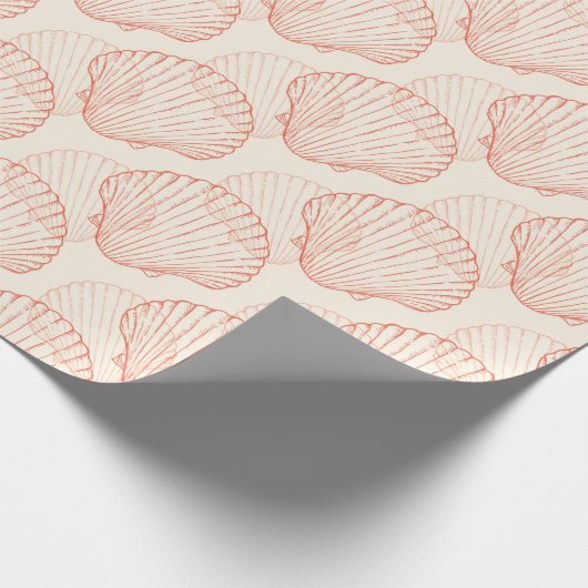 Roze pastel Seashells Cadeaupapier (Hoek)