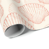 Roze pastel Seashells Cadeaupapier (Rol Hoek)