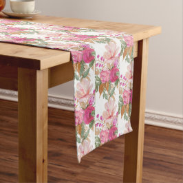 Roze Pastel Spring boeket van bloemen Lange Tafelloper