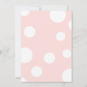 Roze Pastel Stippen Schattigee olifant Baby shower Kaart (Achterkant)