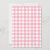 roze pastel strik baby shower kaart (Achterkant)