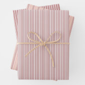 Roze Pastel Stripes Wrapping Paper Sheets (In situ)
