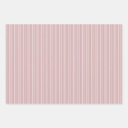 Roze Pastel Stripes Wrapping Paper Sheets (Voorkant)