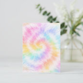 Roze Pastel Tie Dye Meisjesachtig Chic Briefkaart (Staand voorkant)