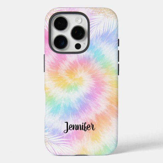 Roze Pastel Tie Dye Meisjesachtig Chic Case-Mate iPhone Case (Achterkant)