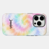Roze Pastel Tie Dye Meisjesachtig Chic Case-Mate iPhone Case (Achterkant (horizontaal))