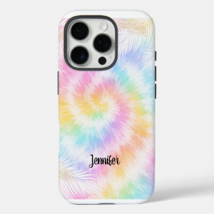 Roze Pastel Tie Dye Meisjesachtig Chic iPhone 16 Pro Hoesje