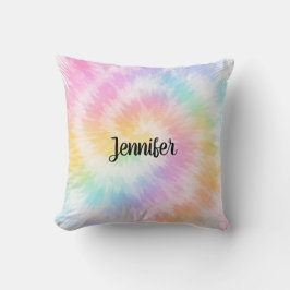 Roze Pastel Tie Dye Meisjesachtig Chic Kussen