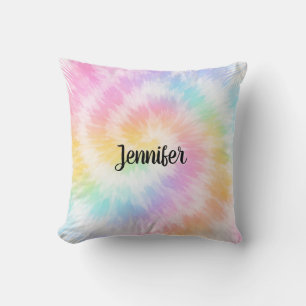 Roze Pastel Tie Dye Meisjesachtig Chic Kussen