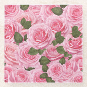 Roze Pastel Tiffany Rozen Onderzetter