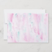 Roze Pastel Twee de Maan Ruimte Verjaardag Bedankkaart (Achterkant)