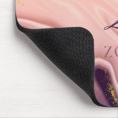 Roze Pastel Violet Glitter Waterverf Muismat (Hoek)