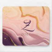 Roze Pastel Violet Glitter Waterverf Muismat (Voorkant)