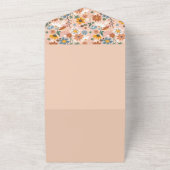 Roze pastel Vloeiend Baby shower All In One Uitnodiging (Buitenkant)